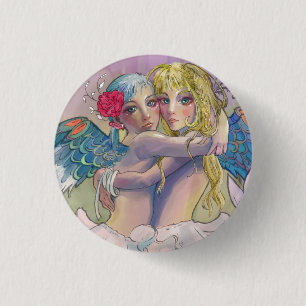 Badge Rond 2,50 Cm Petite goupille d'anges