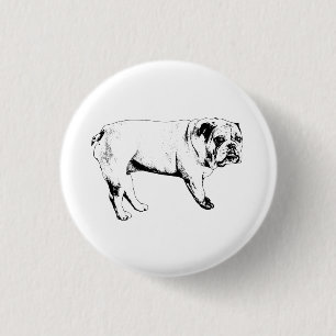 Badge Rond 2,50 Cm Petite Joie Bulldog Pin