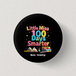 Badge Rond 2,50 Cm Petite Mademoiselle 100 Jours Plus Intelligente Cé