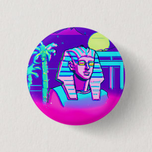 Badge Rond 2,50 Cm Pharaon Synthwave