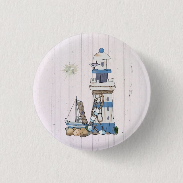 Badge Rond 2,50 Cm Phare de Vintage (Devant)