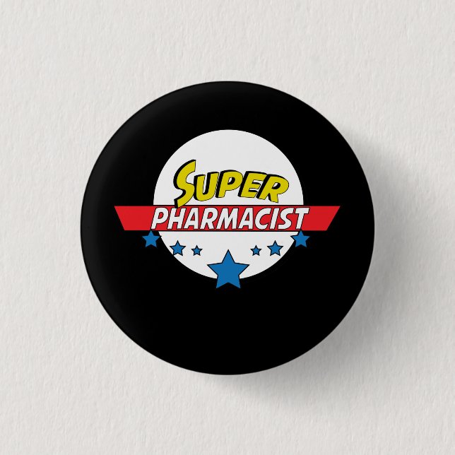 Badge Rond 2,50 Cm Pharmacien superbe, #Pharmacist (Devant)