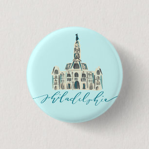 Badge Rond 2,50 Cm Philadelphie - Hôtel de ville