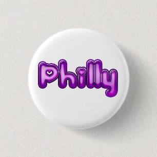 Badge Rond 2,50 Cm Philly, bouton, à vendre !