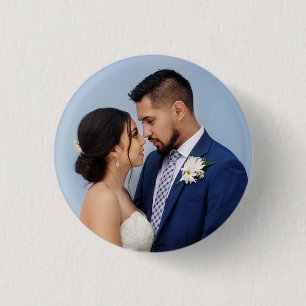 Badge Rond 2,50 Cm Photo de mariage personnalisé pour couple