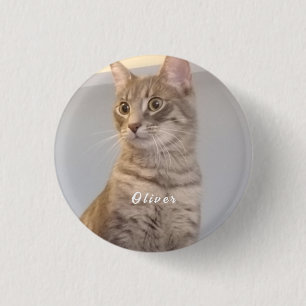 Badge Rond 2,50 Cm Photo de nom personnalisé