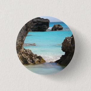 Badge Rond 2,50 Cm Photo de Tropical Island Coast & Sea