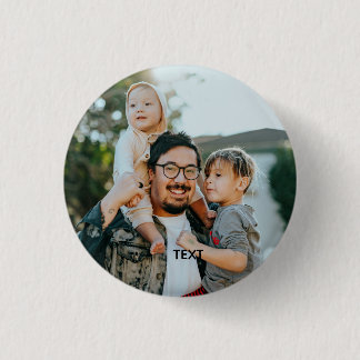 Badge Rond 2,50 Cm Photo et texte personnalisés
