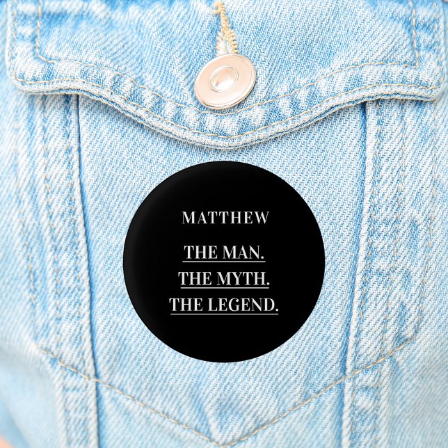 Badge Rond 2,50 Cm Photo noir blanc homme mythe légende (Créateur téléchargé)