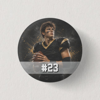 Badge Rond 2,50 Cm Photo personnalisé de footballeur et numéro