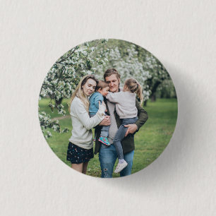 Badge Rond 2,50 Cm Photo personnalisée Meilleur papa jamais