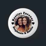Badge Rond 2,50 Cm Photo personnalisée meilleurs amis BFF<br><div class="desc">Créez votre bouton d'amitié customisé en ajoutant la photo et les noms de vous et de votre bestie.</div>
