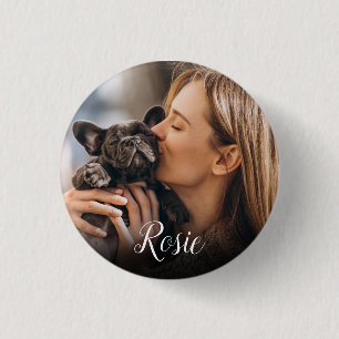 Badge Rond 2,50 Cm Photo personnalisée préférée Nom personnalisé