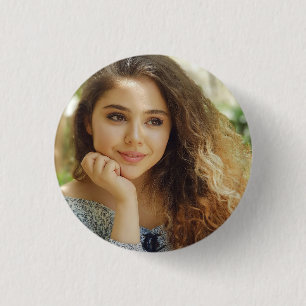 Badge Rond 2,50 Cm Photo personnalisée simple et chic