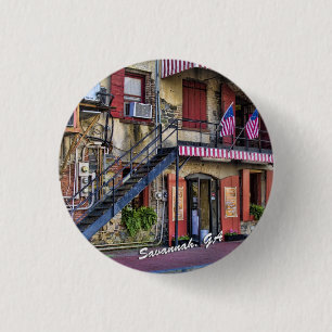 Badge Rond 2,50 Cm Photo vintage de voyage de la Géorgie de la savan