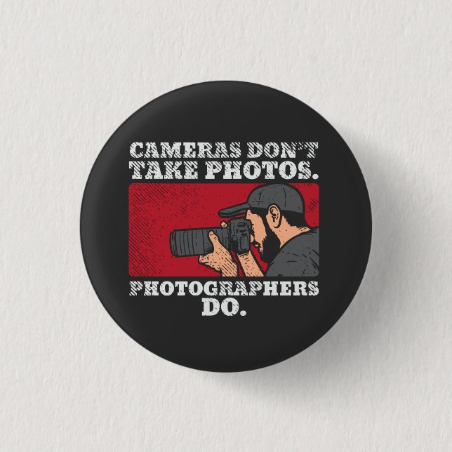 Badge Rond 2,50 Cm Photographe prenant des photos (Devant)