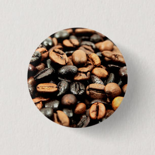 Badge Rond 2,50 Cm Photographie de grains de café