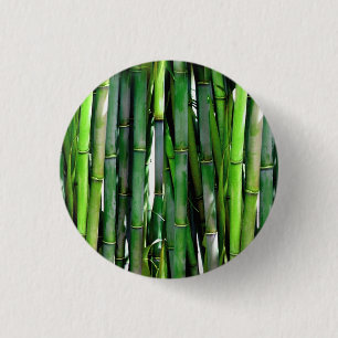 Badge Rond 2,50 Cm Photographie de nature de tiges de bambou vert