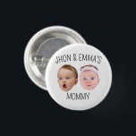 Badge Rond 2,50 Cm Photos personnalisées Enfants, cadeau de la fête d<br><div class="desc">Personnalisé 2 Photos Enfants cadeau pour maman Papa Grand-mère Grand-père,  idéal pour femme et mari</div>