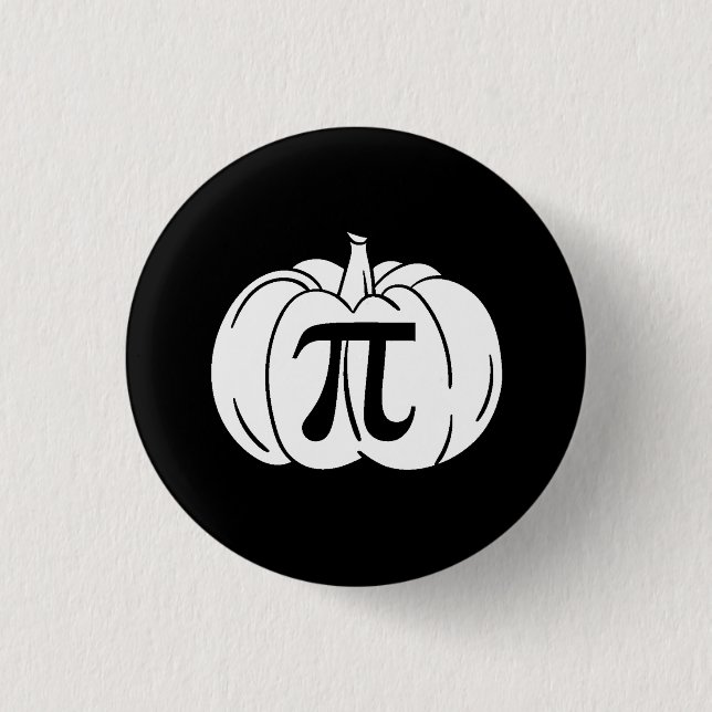 Badge Rond 2,50 Cm Pi d'Halloween à la citrouille (Devant)