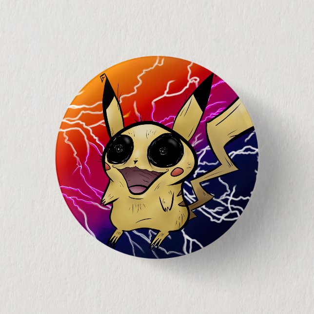 Badge Rond 2,50 Cm Pi Kachu (Devant)