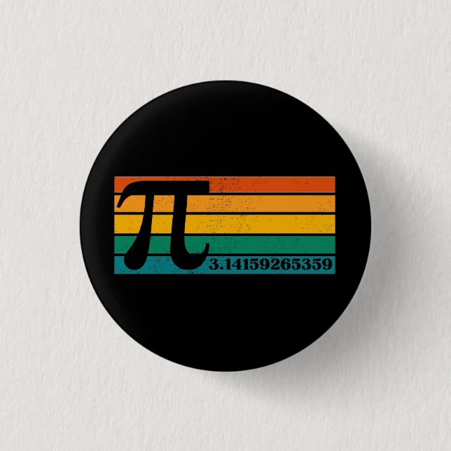 Badge Rond 2,50 Cm Pi rétro vintage (Devant)