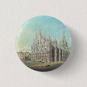 Badge Rond 2,50 Cm Piazza del Duomo à Milan par Carlo Bossoli