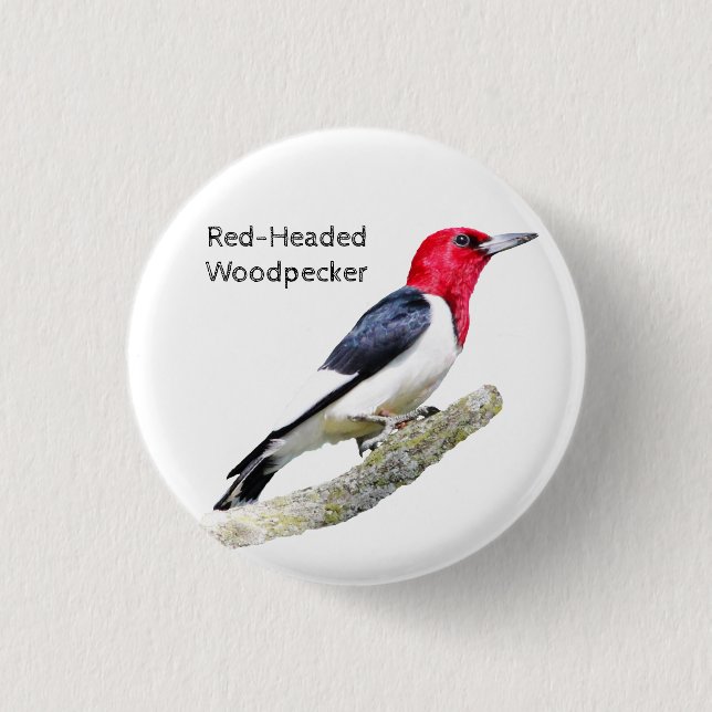 Badge Rond 2,50 Cm Pic à tête rouge (Devant)