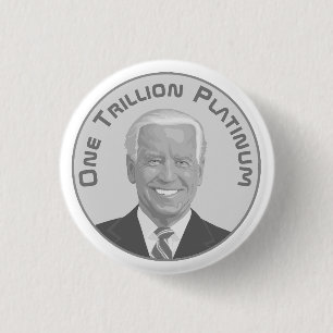 Badge Rond 2,50 Cm Pièce Platine à un milliard de dollars