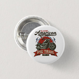 Badge Rond 2,50 Cm Pig Trail Scenic Byway arkansas cadeaux moto