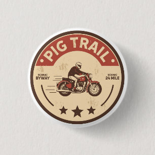 Badge Rond 2,50 Cm Pig Trail Scenic Byway arkansas cadeaux moto