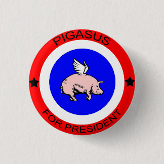 Badge Rond 2,50 Cm Pigasus pour le Président Button
