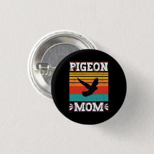 Badge Rond 2,50 Cm Pigeon Maman Oiseau Voler Animal mignon Oiseaux Pi
