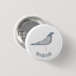 Badge Rond 2,50 Cm Pigeon Personnalisé