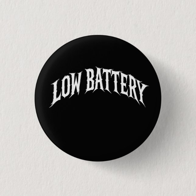 Badge Rond 2,50 Cm PILE ÉLEVÉE Conception de texte gothique déformé (Devant)