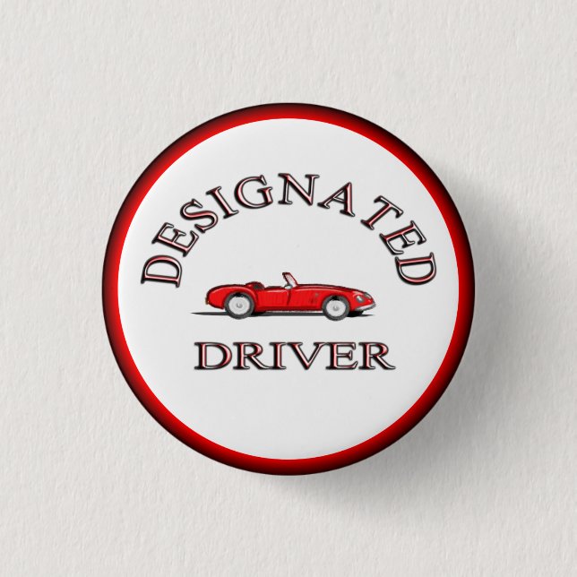 Badge Rond 2,50 Cm Pilote désigné (Devant)