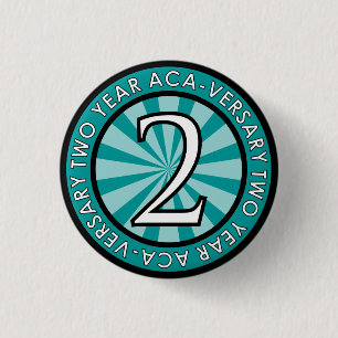 Badge Rond 2,50 Cm Pin ACA-Versary collectable de deux ans