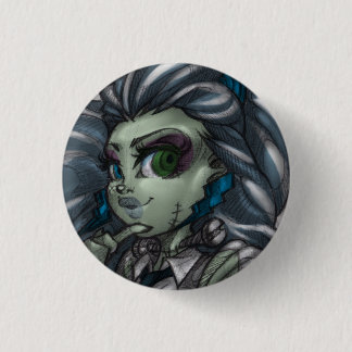 Badge Rond 2,50 Cm Pin choquant de fille de monstre