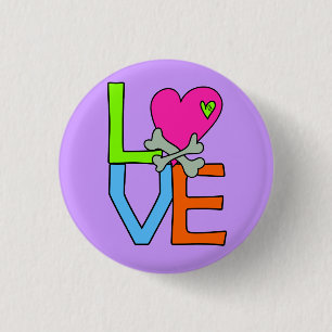 Badge Rond 2,50 Cm Pin d'Amour-Coeur
