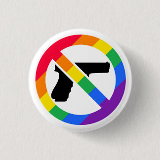 Badge Rond 2,50 Cm Pin d'arc-en-ciel de l'Anti-Arme à feu LGBT
