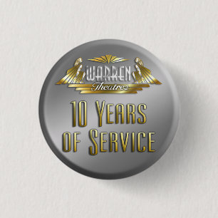 Badge Rond 2,50 Cm Pin de 10 ans