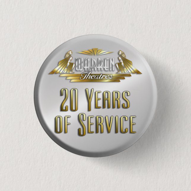 Badge Rond 2,50 Cm Pin de 20 ans (Devant)