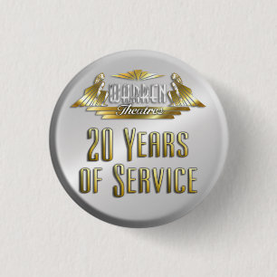 Badge Rond 2,50 Cm Pin de 20 ans