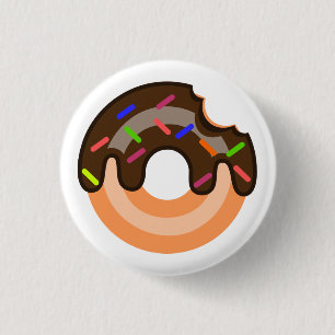 Badge Rond 2,50 Cm Pin de beignet de chocolat