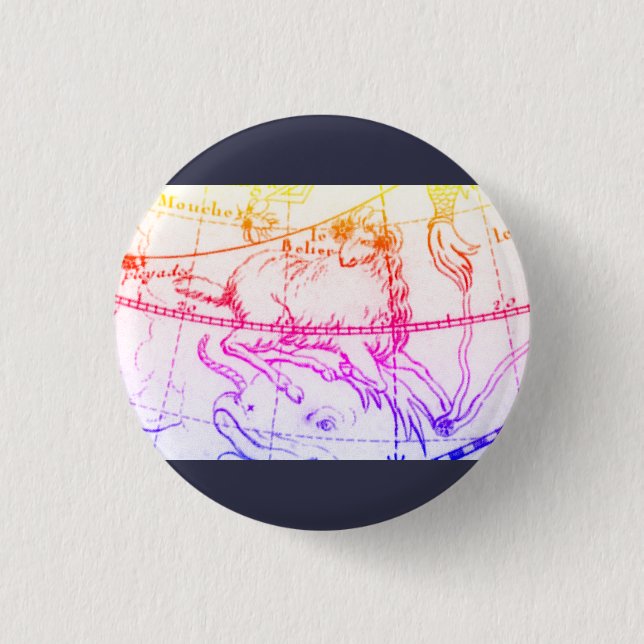 Badge Rond 2,50 Cm Pin de Bélier (Devant)