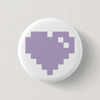 Badge Rond 2,50 Cm Pin de coeur de pixel