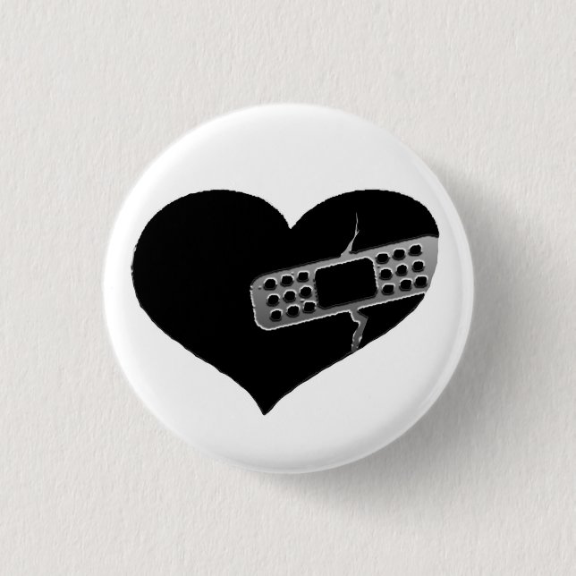 Badge Rond 2,50 Cm Pin de coeur de réparation (Devant)