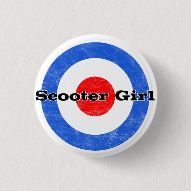 Badge Rond 2,50 Cm Pin de fille de scooter (Devant)