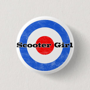 Badge Rond 2,50 Cm Pin de fille de scooter