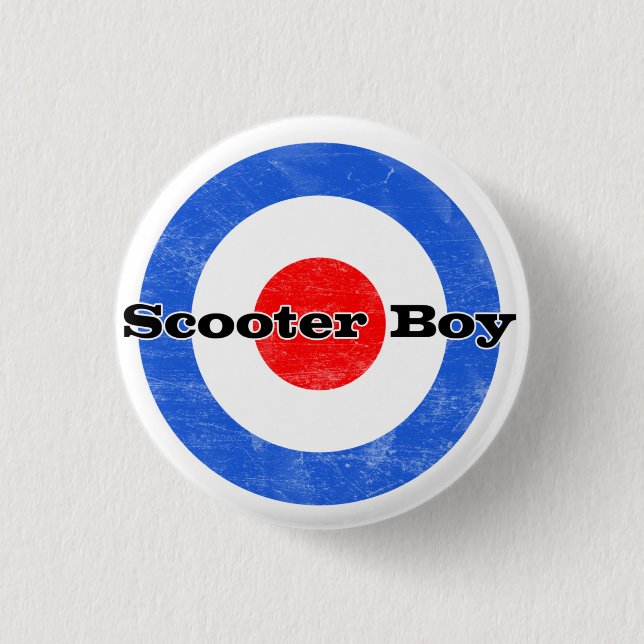 Badge Rond 2,50 Cm Pin de garçon de scooter (Devant)